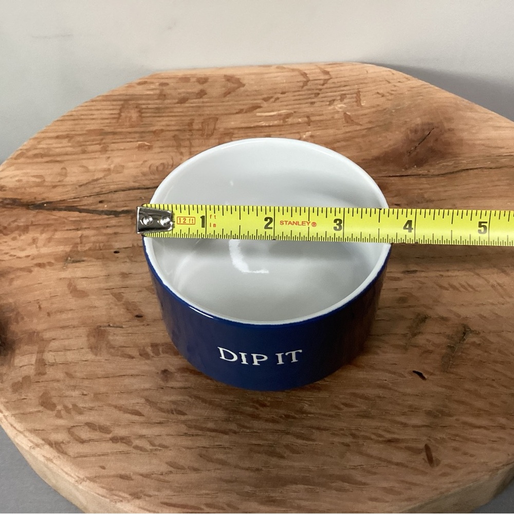 “3/$15” - Blue Ceramic Stoneware “Dip It” Bowl / Very Gently Used Condition - Picture 9 of 11